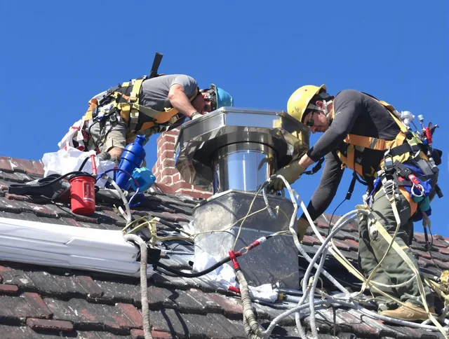 Protective chimney cap installed by Montclair Chimney Sweep in Montclair, CA