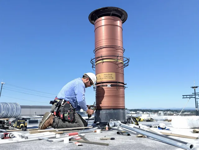Installed chimney liner by Montclair Chimney Sweep in Montclair, CA