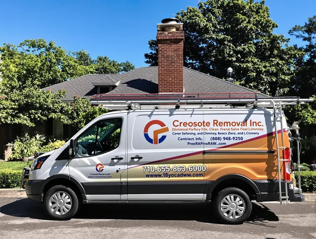 Montclair Chimney Sweep technician removing creosote safely in Montclair, CA
