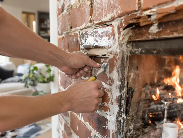 Routine fireplace repair by Montclair Chimney Sweep in Montclair, CA